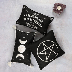 40cm Black Triple Moon Cushion