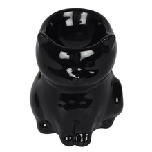 Load image into Gallery viewer, Cute Gothic Cat Oil Burner in Black
