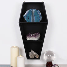 Load image into Gallery viewer, Gothic Coffin Wall Shelving / Crystal Display
