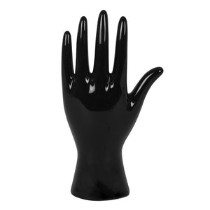 Black Ceramic Palmistry Hand Ornament/ Ring Holder