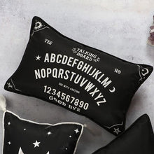 Load image into Gallery viewer, Small Rectangular Black and White Talking Board Cushion
