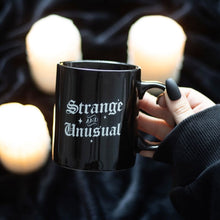 Load image into Gallery viewer, Strange and Unusual Black Mug Goth Homeware
