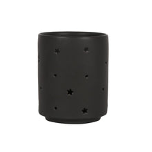 Load image into Gallery viewer, Small Black Triple Moon Cut Out Tealight Holder Goth Homeware
