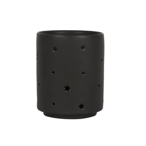 Small Black Triple Moon Cut Out Tealight Holder Goth Homeware