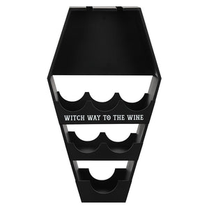 'Witch Way to the Wine?' Coffin Wine Shelf