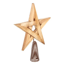 Load image into Gallery viewer, Wooden Pentagram Tree Topper
