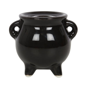 Triple Moon Cauldron Ceramic Incense Holder Goth Homeware