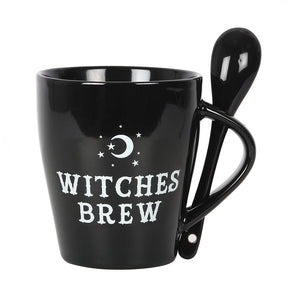 Witches Brew Mug and Spoon Set Gothic Homeware