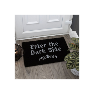 Black 'Enter The Dark Side' Coir Doormat