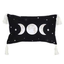 Load image into Gallery viewer, 40cm Black Triple Moon Cushion
