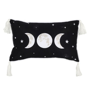 40cm Black Triple Moon Cushion