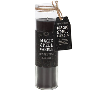Opium Scented 'Protection' Spell Tube Candle Goth Decor