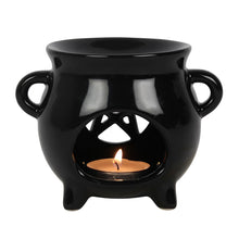 Load image into Gallery viewer, Pentagram Cauldron Oil Burner Goth Home Decor
