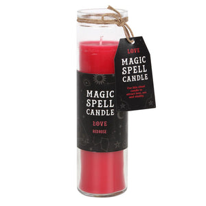 Rose Scented 'Love' Spell Tube Candle Goth Home Decor