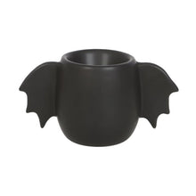 Load image into Gallery viewer, Black Bat Wing Gothic Egg Cup Goth Homeware (One Cup)
