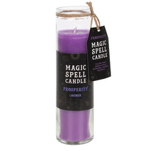 Load image into Gallery viewer, Lavender Scented &#39;Prosperity&#39; Spell Tube Candle
