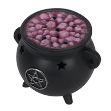 Load image into Gallery viewer, Pentagram Cauldron Incense Cone Holder Goth Homeware
