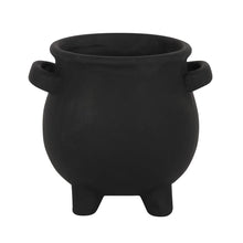 Load image into Gallery viewer, Triple Moon Cauldron Terracotta Plant Pot Goth Homeware
