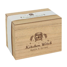 Load image into Gallery viewer, Kitchen Witch Wooden Recipe Box
