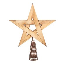 Load image into Gallery viewer, Wooden Pentagram Tree Topper
