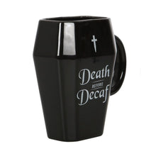 Load image into Gallery viewer, Death Before Decaf Coffin Mug
