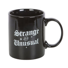 Load image into Gallery viewer, Strange and Unusual Black Mug Goth Homeware
