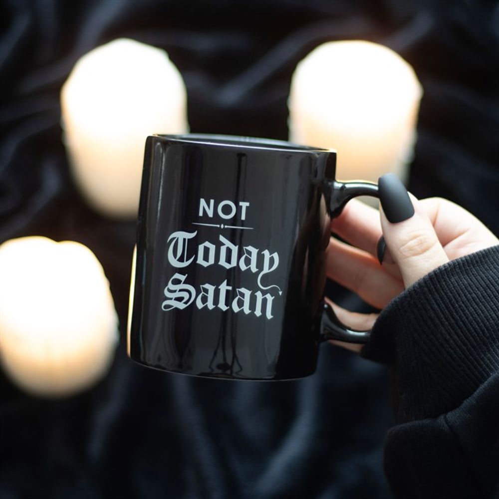 Not Today Satan Mug Goth Homeware