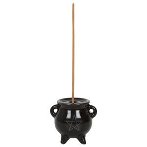 Pentagram Cauldron Ceramic Incense Holder Goth Homeware