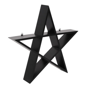 Pentagram Star Wall Display Shelf Goth Homeware