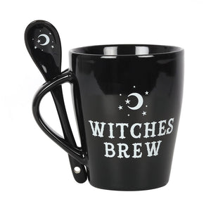 Witches Brew Mug and Spoon Set Gothic Homeware