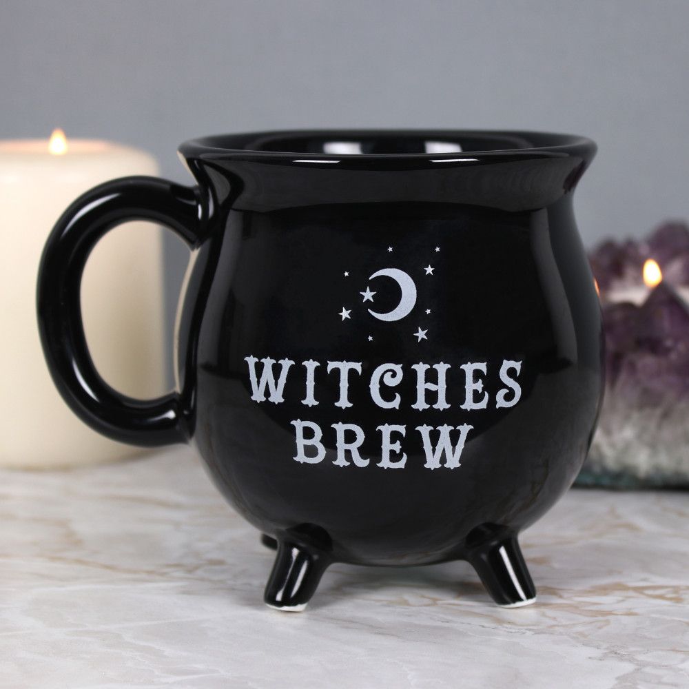 Witches Brew Cauldron Mug Goth Homeware