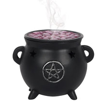 Load image into Gallery viewer, Pentagram Cauldron Incense Cone Holder Goth Homeware
