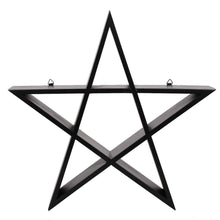 Load image into Gallery viewer, Pentagram Star Wall Display Shelf Goth Homeware
