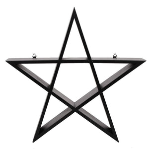 Pentagram Star Wall Display Shelf Goth Homeware