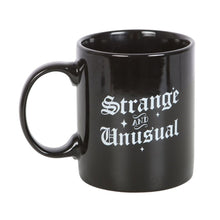 Load image into Gallery viewer, Strange and Unusual Black Mug Goth Homeware
