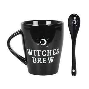 Witches Brew Mug and Spoon Set Gothic Homeware