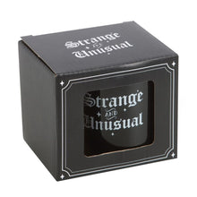 Load image into Gallery viewer, Strange and Unusual Black Mug Goth Homeware
