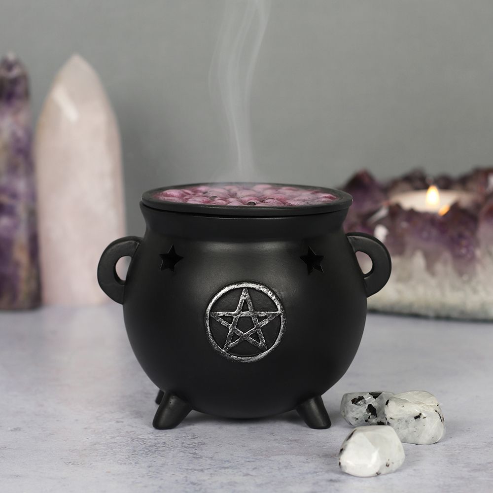 Pentagram Cauldron Incense Cone Holder Goth Homeware