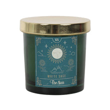 Load image into Gallery viewer, Scented &#39;The Sun&#39; White Sage Tarot Candle Witchy Homeware
