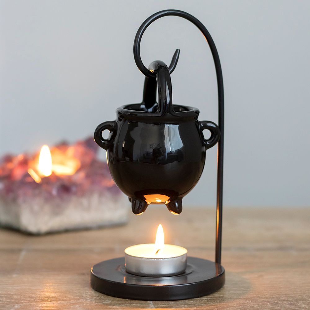 Witches Cauldron Hanging Oil Burner Goth Decor